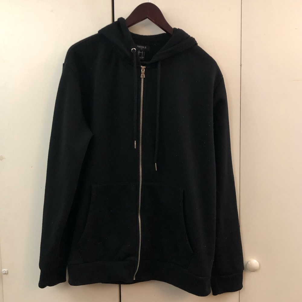 Black Zip-Up Hoodie